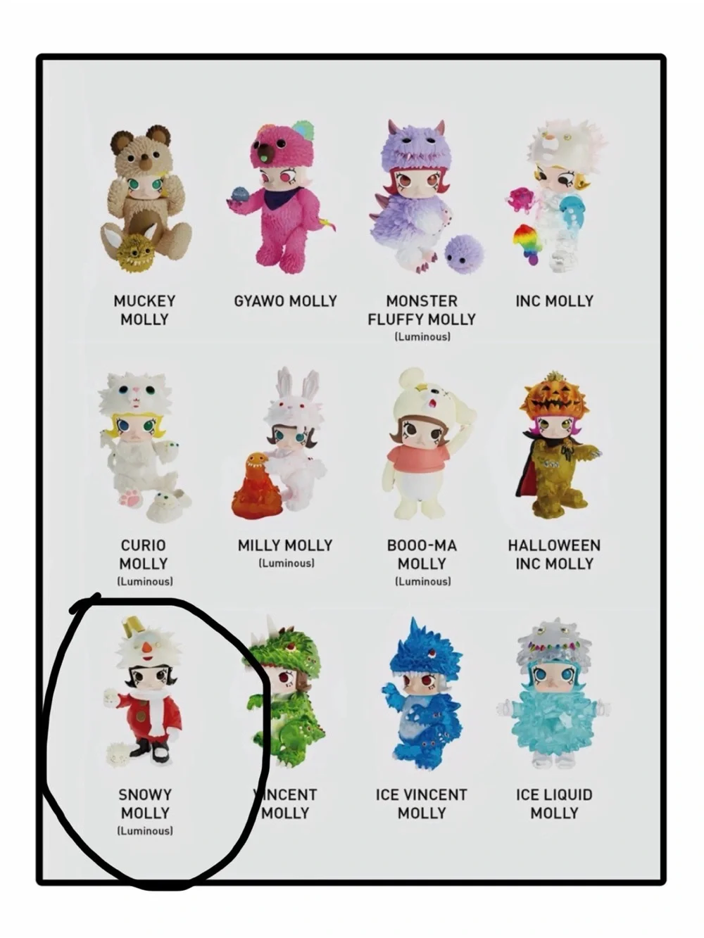 POP MART × INSTINCTOY Erosion Molly Costume Series Figure Snowy Molly